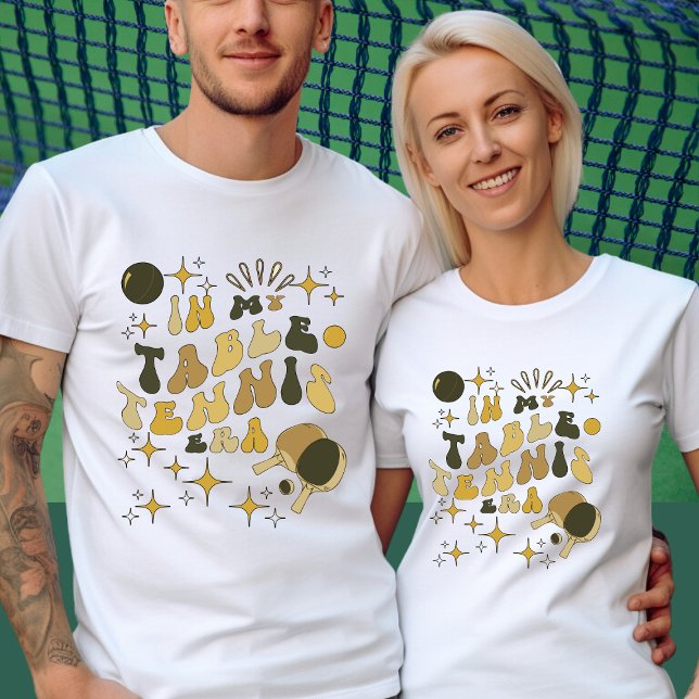 Tischtennis Ping-Pong-Eigener Text auf der Rücksei T-Shirt (Von Creator hochgeladen)