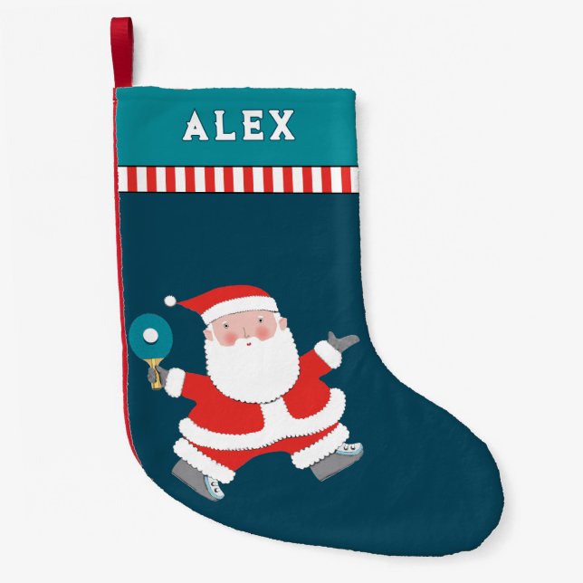 Tischtennis Ping-Pong-Holiday-Geschenk Kleiner Weihnachtsstrumpf (Vorderseite)