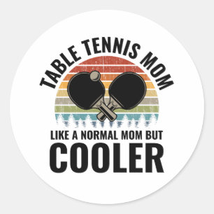 Tischtennis Ping Pong Paddle Players Runder Aufkleber