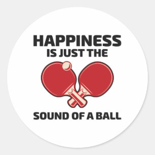 Tischtennis Ping Pong Paddle Players Runder Aufkleber