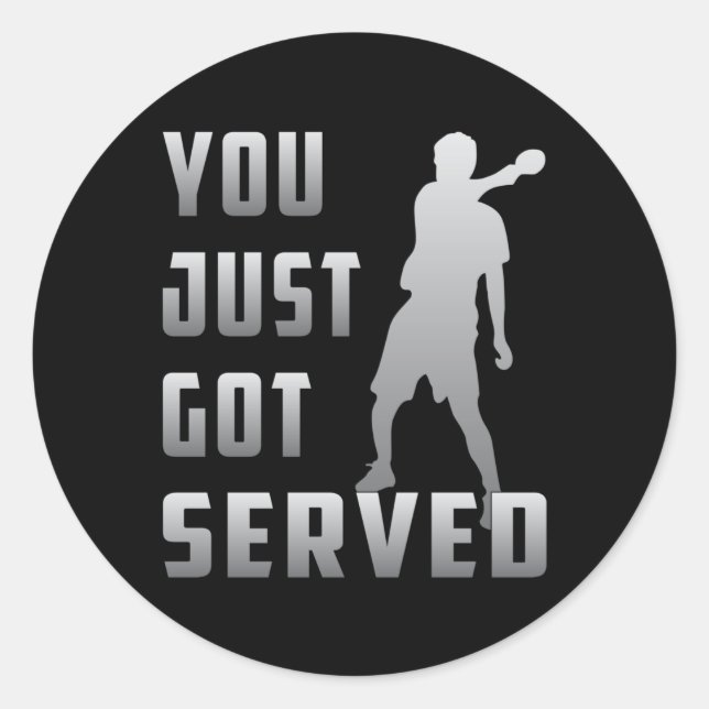 Tischtennis Ping Pong Paddle Spieler Funny Gift Runder Aufkleber (Vorderseite)