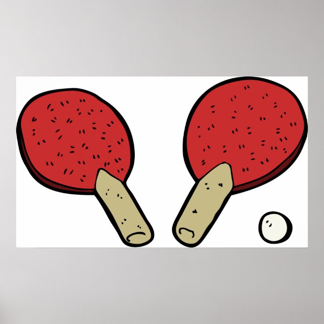 Tischtennis Ping Pong Poster (Vorne)