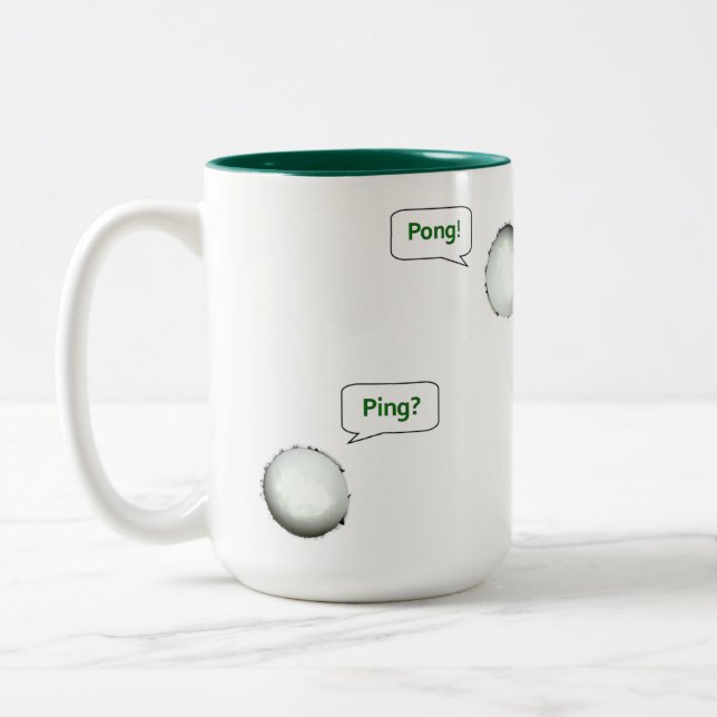Tischtennis Ping-Pong Zweifarbige Tasse (Links)