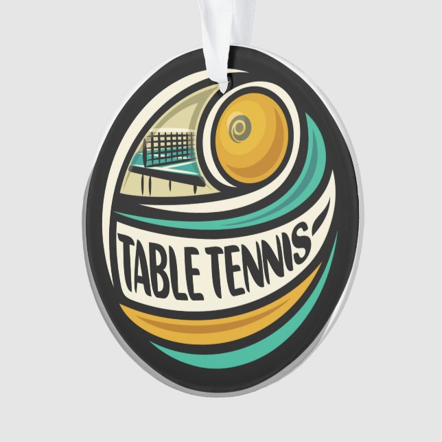 Tischtennis Pong Ornament (Vorderseite)