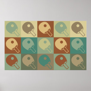 Tischtennis Pop Art Poster