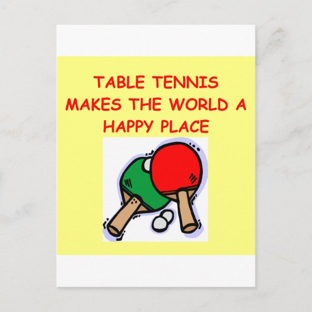 Tischtennis Postkarte (Vorderseite)