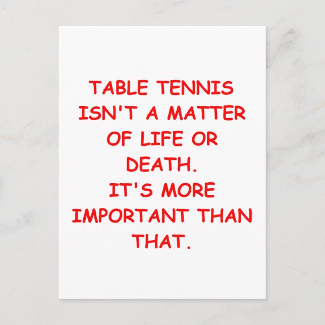 Tischtennis Postkarte (Vorderseite)