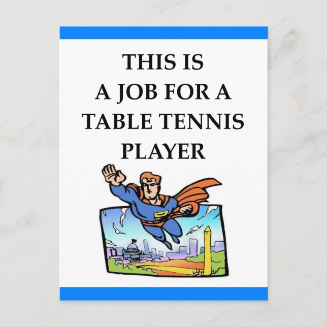 Tischtennis Postkarte (Vorderseite)