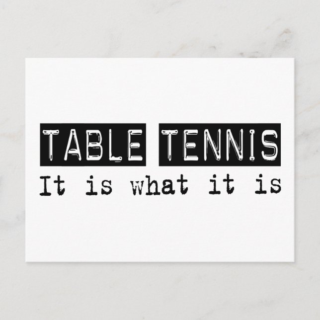 Tischtennis Postkarte (Vorderseite)