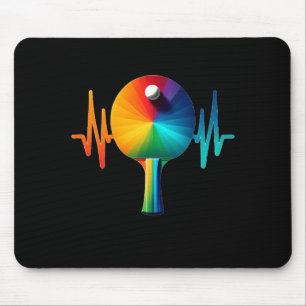 Tischtennis-Puls-Tischtennis-Herzschlag-EKG-lang Mousepad