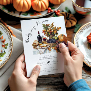 Tischtennis Rustikaler Erntedank Dinner Pumpkin Einladung