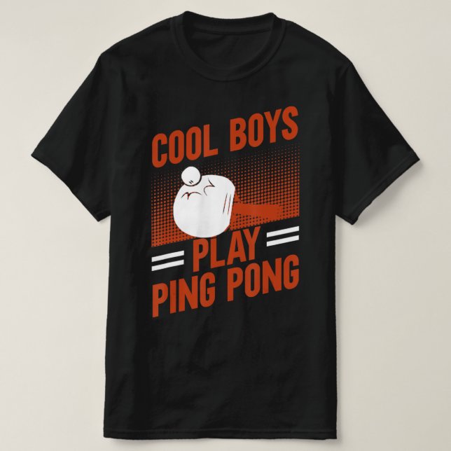 Tischtennis Sport Cool Boys Ping Pong T-Shirt (Design vorne)
