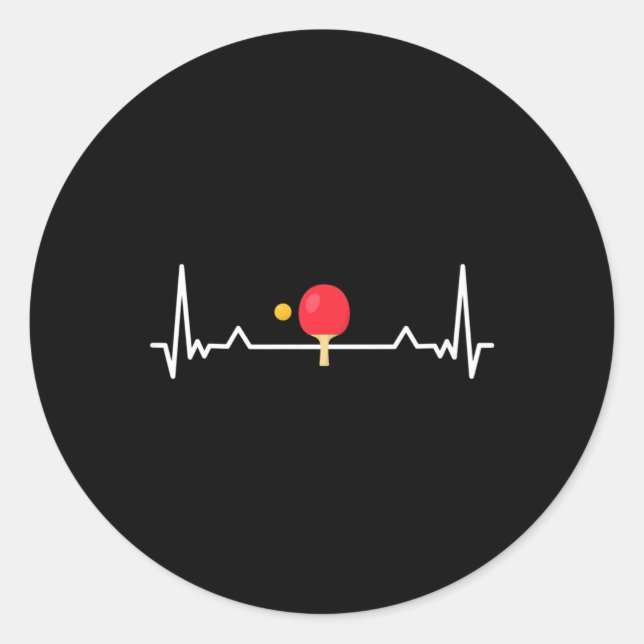 Tischtennis-T-Shirt Runder Aufkleber (Vorderseite)