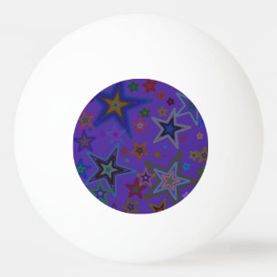 Tischtennis-Tisch Tennis Big Stars Lila Hintergrun Tischtennisball