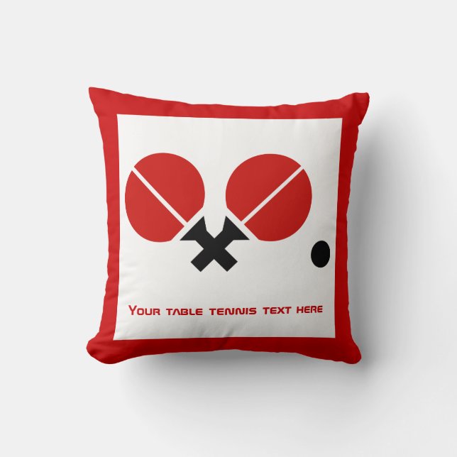 Tischtennis Tischtennis Tischtennisschläger und Ku Kissen (Vorderseite)