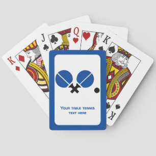 Tischtennis Tischtennisschläger und Ballblau Spielkarten