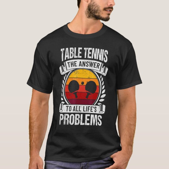 Tischtennis Trainer Ping Pong Master Racket Sport  T-Shirt (Vorderseite)