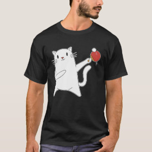 Tischtennis und Pingpong Weiße Katze Outfit Ping P T-Shirt