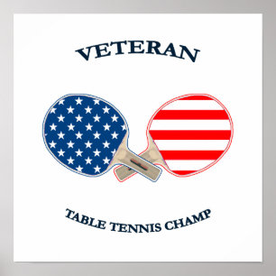 Tischtennis Veteran Poster