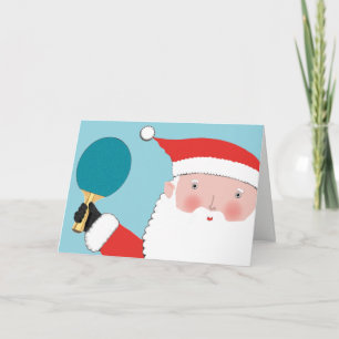 Tischtennis-Weihnachten Feiertagskarte