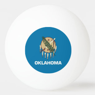 Tischtennisball mit Fahne des Oklahoma Staat