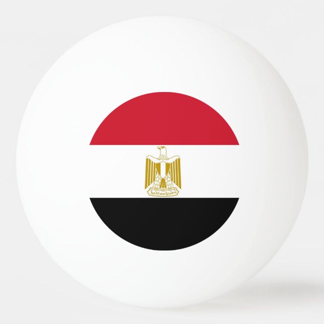 Tischtennisball mit Flagge Ägyptens (Rückseite)