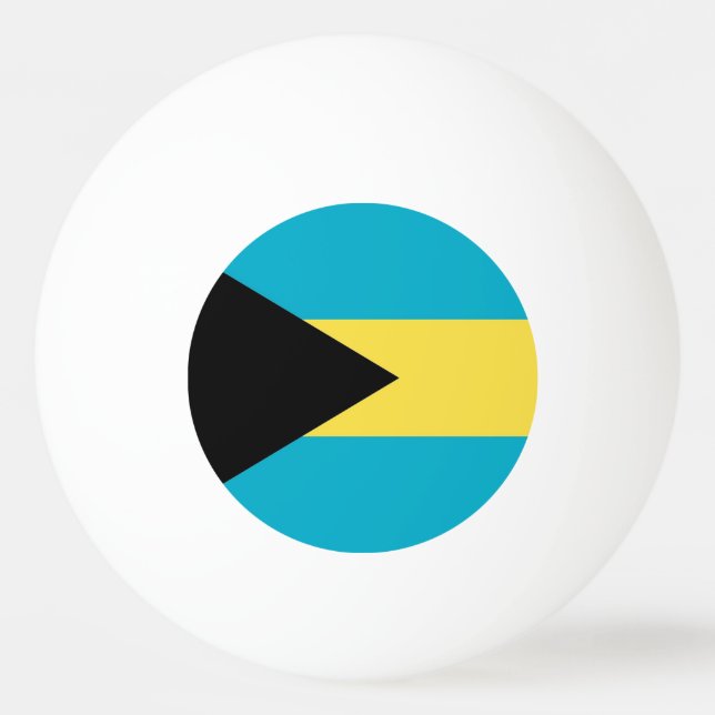 Tischtennisball mit Flagge Bahamas (Rückseite)