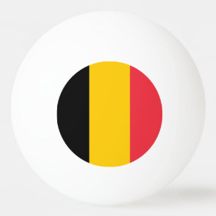 Tischtennisball mit Flagge Belgiens