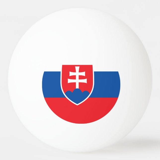 Tischtennisball mit Flagge der Slowakei (Rückseite)