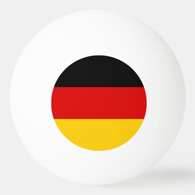Tischtennisball mit Flagge Deutschlands (Rückseite)