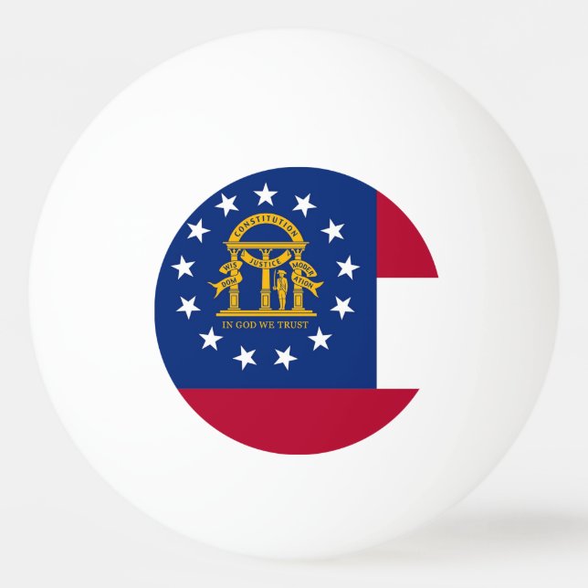 Tischtennisball mit Flagge Georgiens (Rückseite)