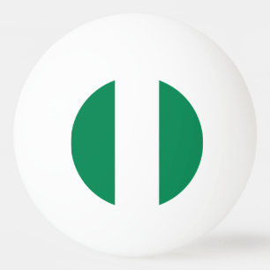 Tischtennisball mit Flagge Nigerias