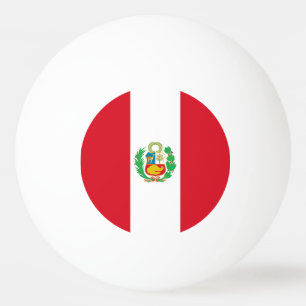 Tischtennisball mit Flagge Perus