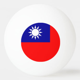 Tischtennisball mit Flagge Taiwans