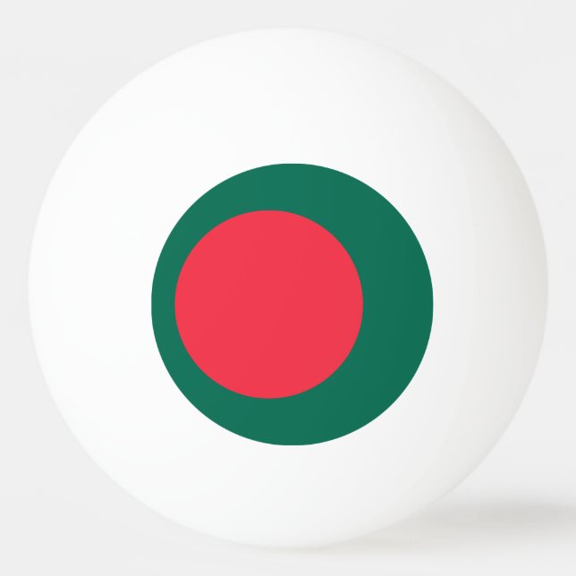 Tischtennisball mit Flagge von Bangladesch (Rückseite)