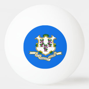 Tischtennisball mit Flagge von Connecticut