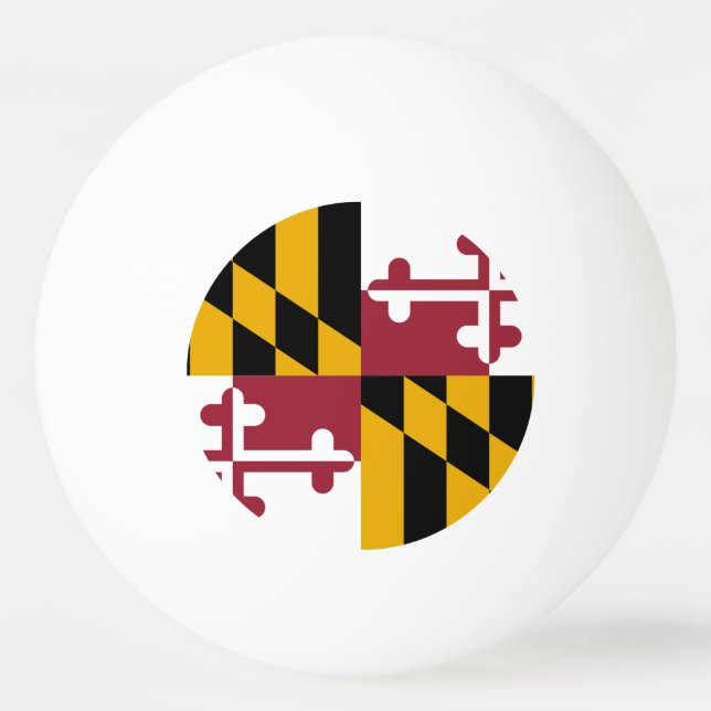 Tischtennisball mit Flagge von Maryland (Rückseite)
