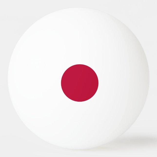 Tischtennisball mit japanischer Flagge (Rückseite)