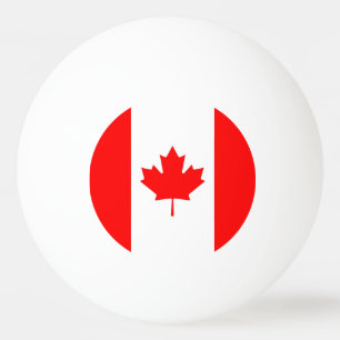Tischtennisball mit kanadischer Flagge