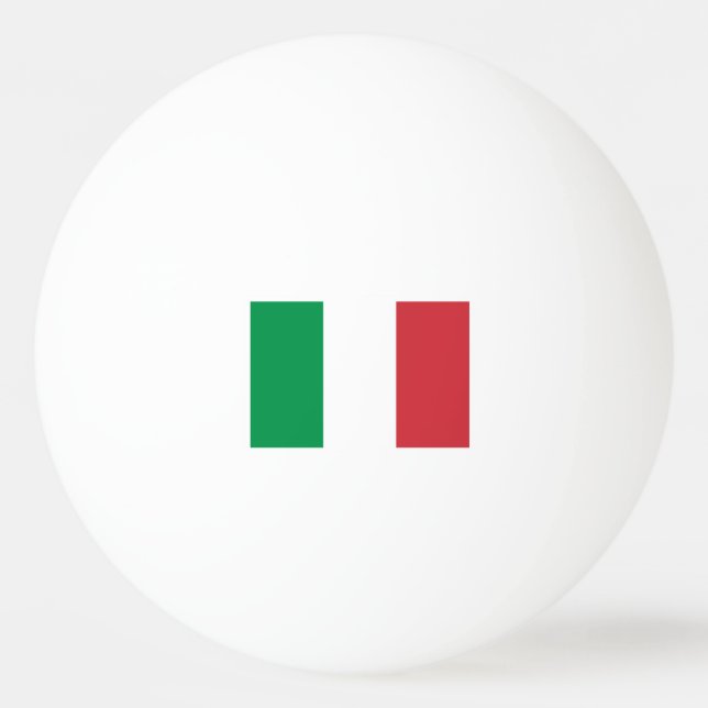Tischtennisbälle unter italienischer Flagge für Ti Tischtennisball (Vorderseite)