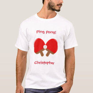 Tischtennisdesign Personalisiert T-Shirt