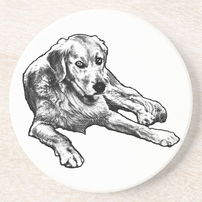 Tischtenniskala: Goldenes Körner Getränkeuntersetzer (Vorne)