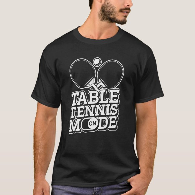 Tischtennismodus beim Ping Pong Team Player Table T-Shirt (Vorderseite)