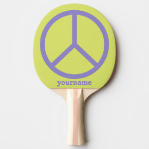 Tischtennispaddel mit farbenfrohen Peace Sign Tischtennis Schläger
