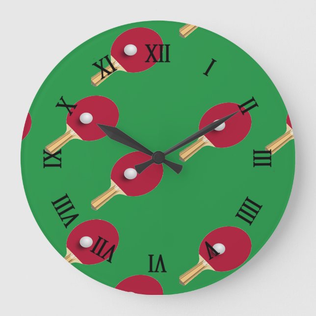 Tischtennisplatte Große Wanduhr (Vorderseite)