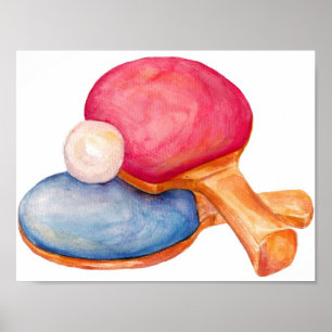 Tischtennisplatte Poster