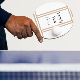 Tischtennisschläger Beige & Weiß Streifen Tischtennis Schläger