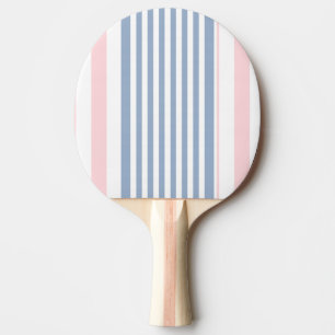 Tischtennisschläger Blau Pink & Weiß Streifen Tischtennis Schläger