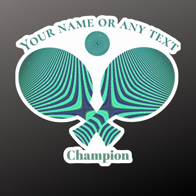 Tischtennisschläger Rettro-Gelbe Tischtennisplatte Aufkleber (Von Creator hochgeladen)