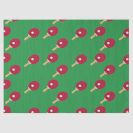 Tischtennisschläger und Ball auf Grün Seidenpapier